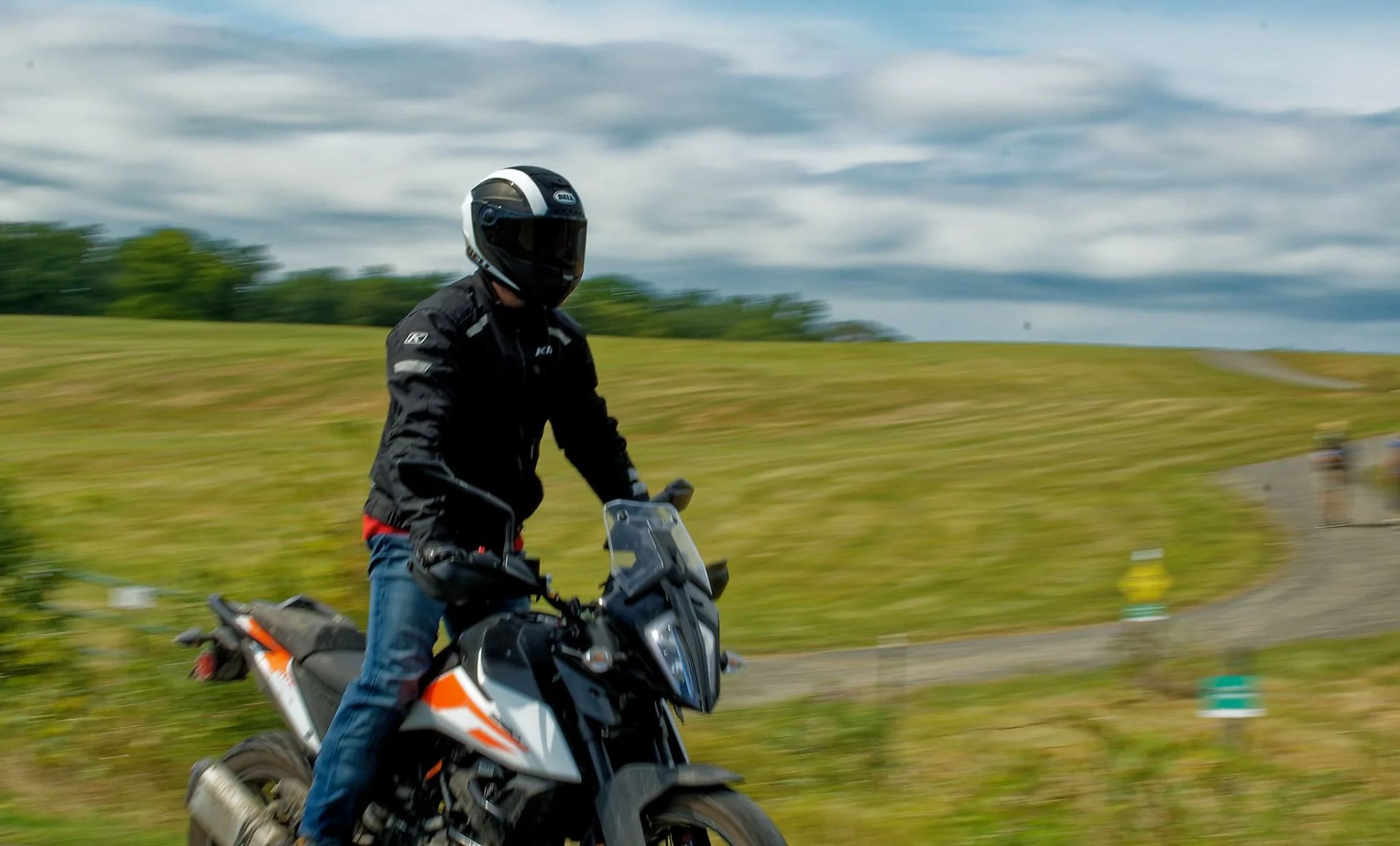 man riding a motorcycle