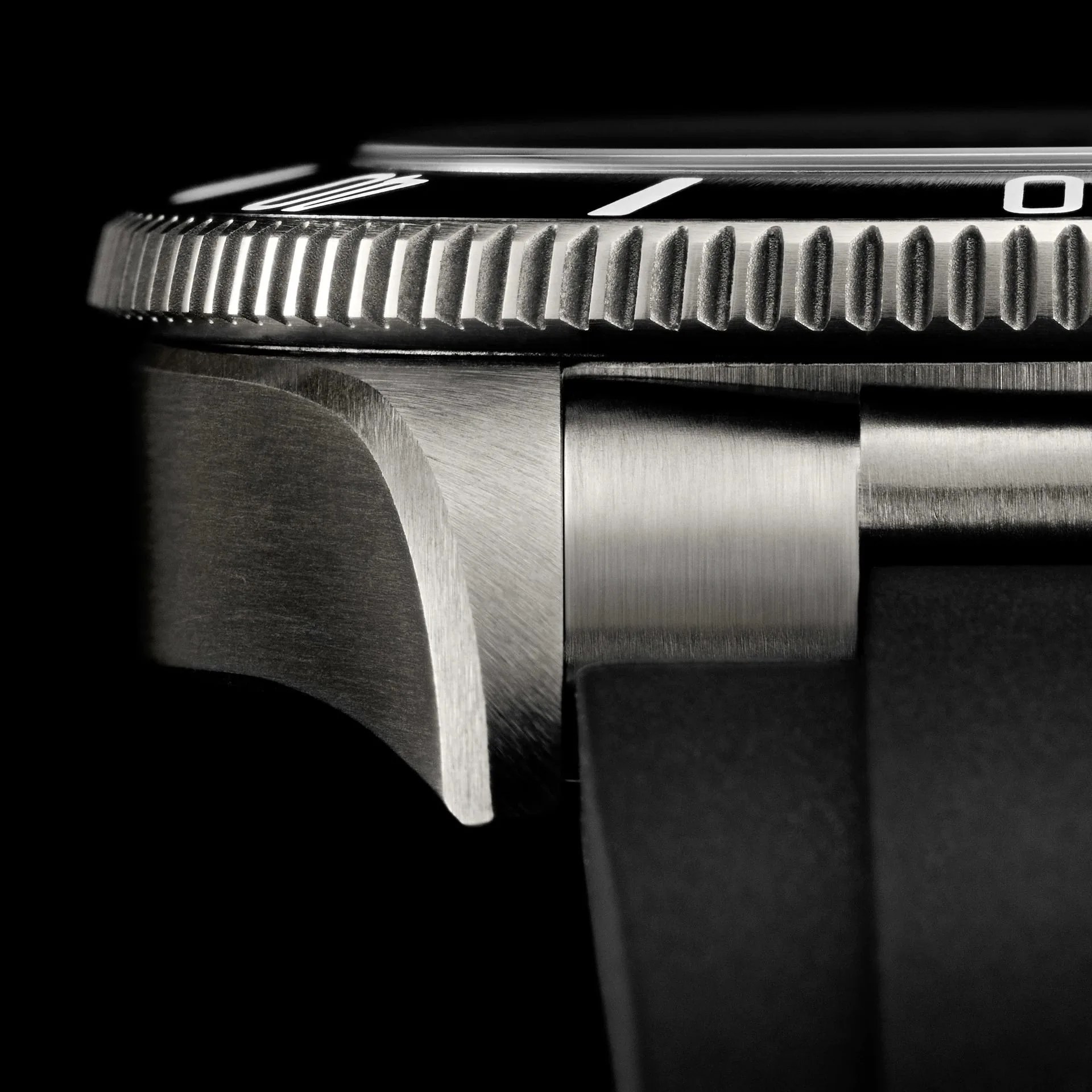 close up of a titanium watch