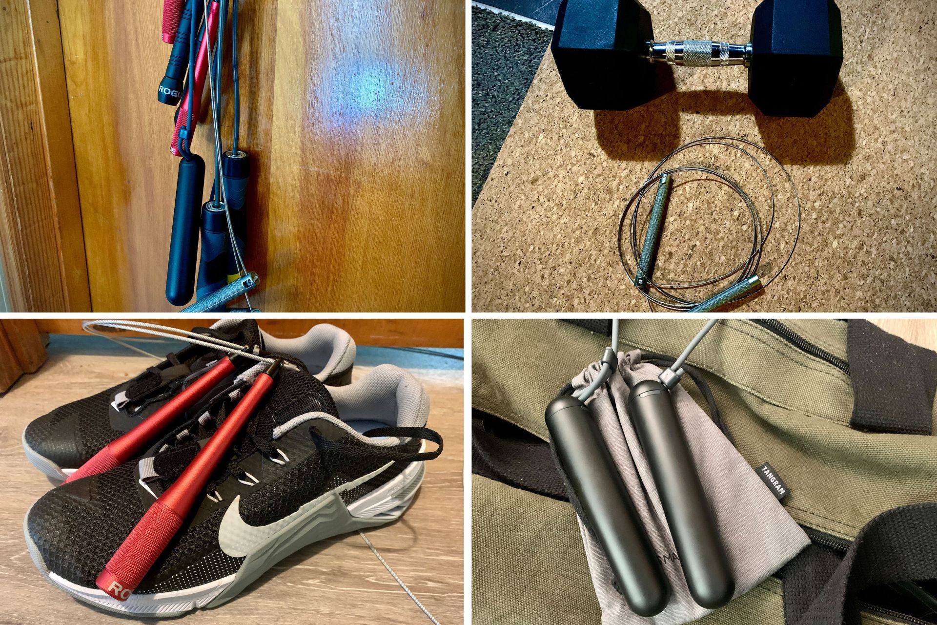 collage of jump ropes