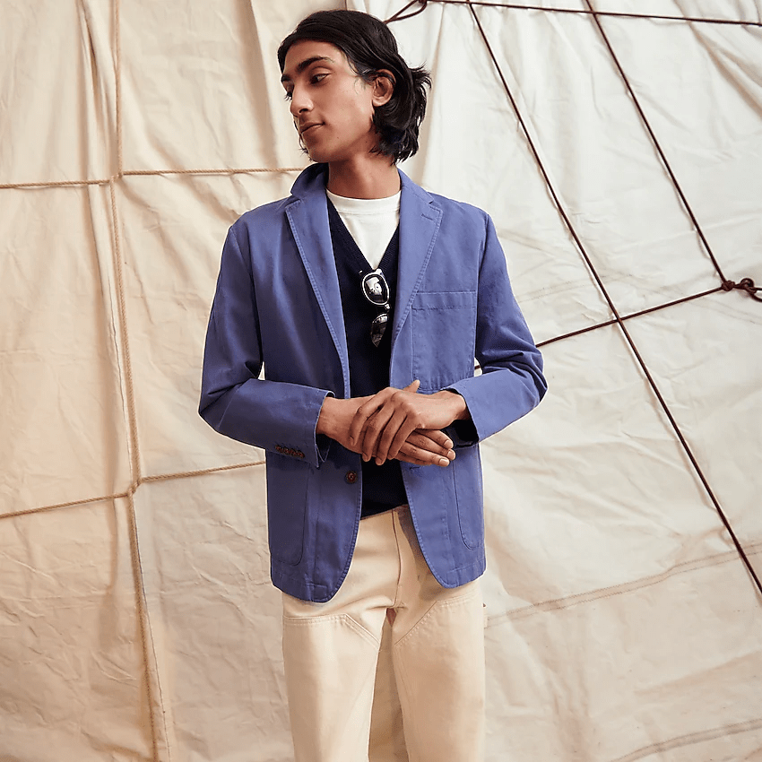 jcrew garmentdyed cottonlinen chino suit jacket