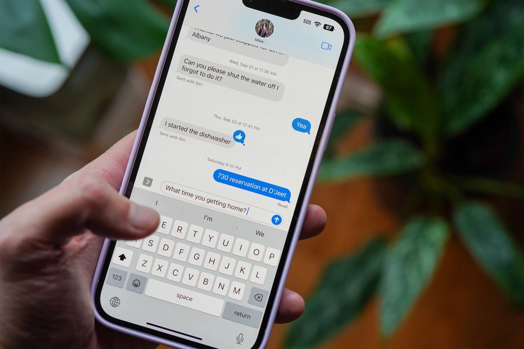 iphone message conversation