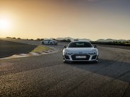 audi r8 gt parked on a track