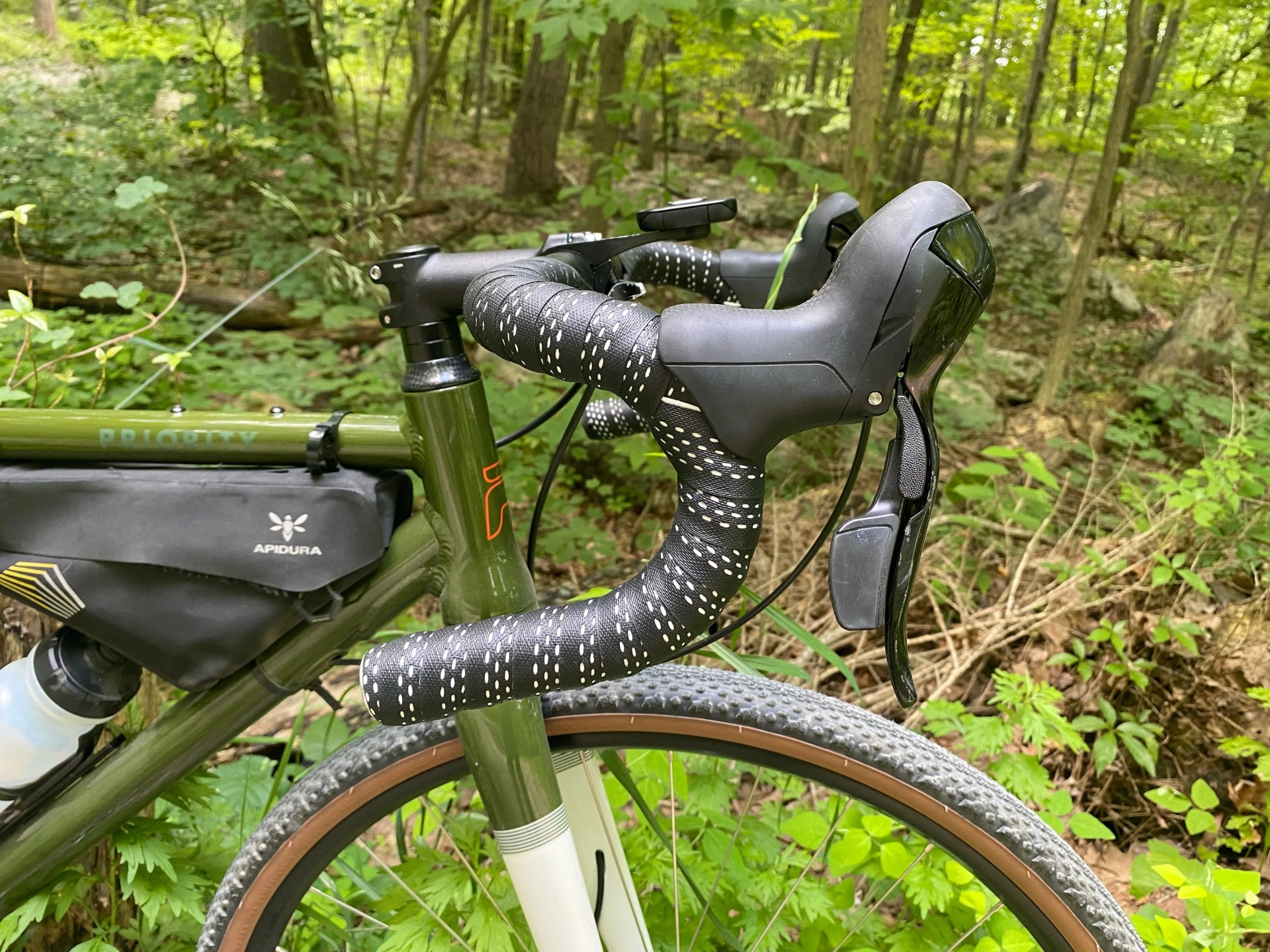 handlebars of a priority apollo bike
