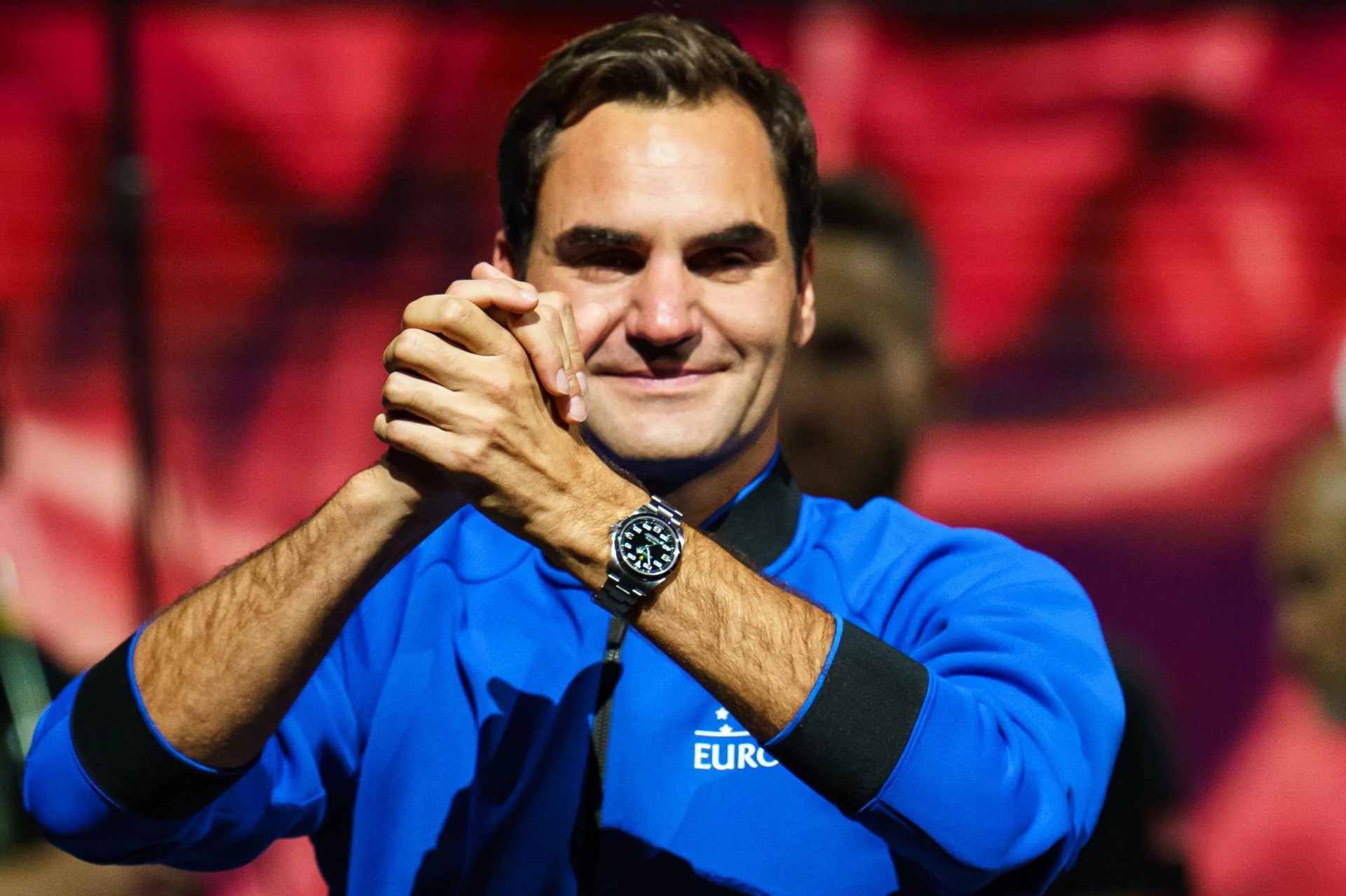 laver cup 2022 day one roger federer wears a rolex air king
