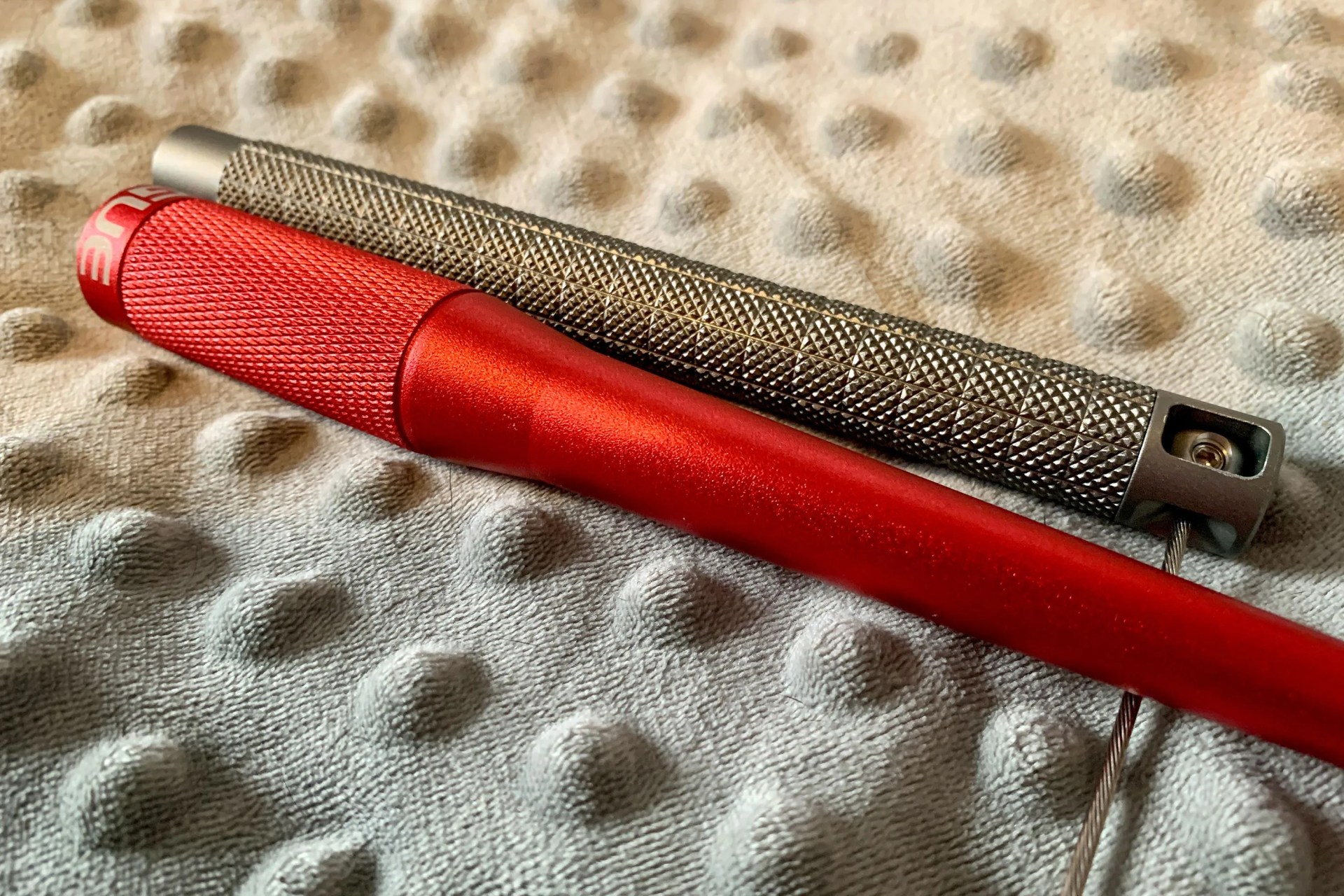 two jump rope handles