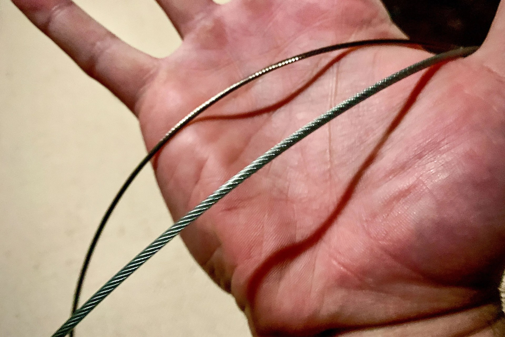 two speed ropes in a mans hand