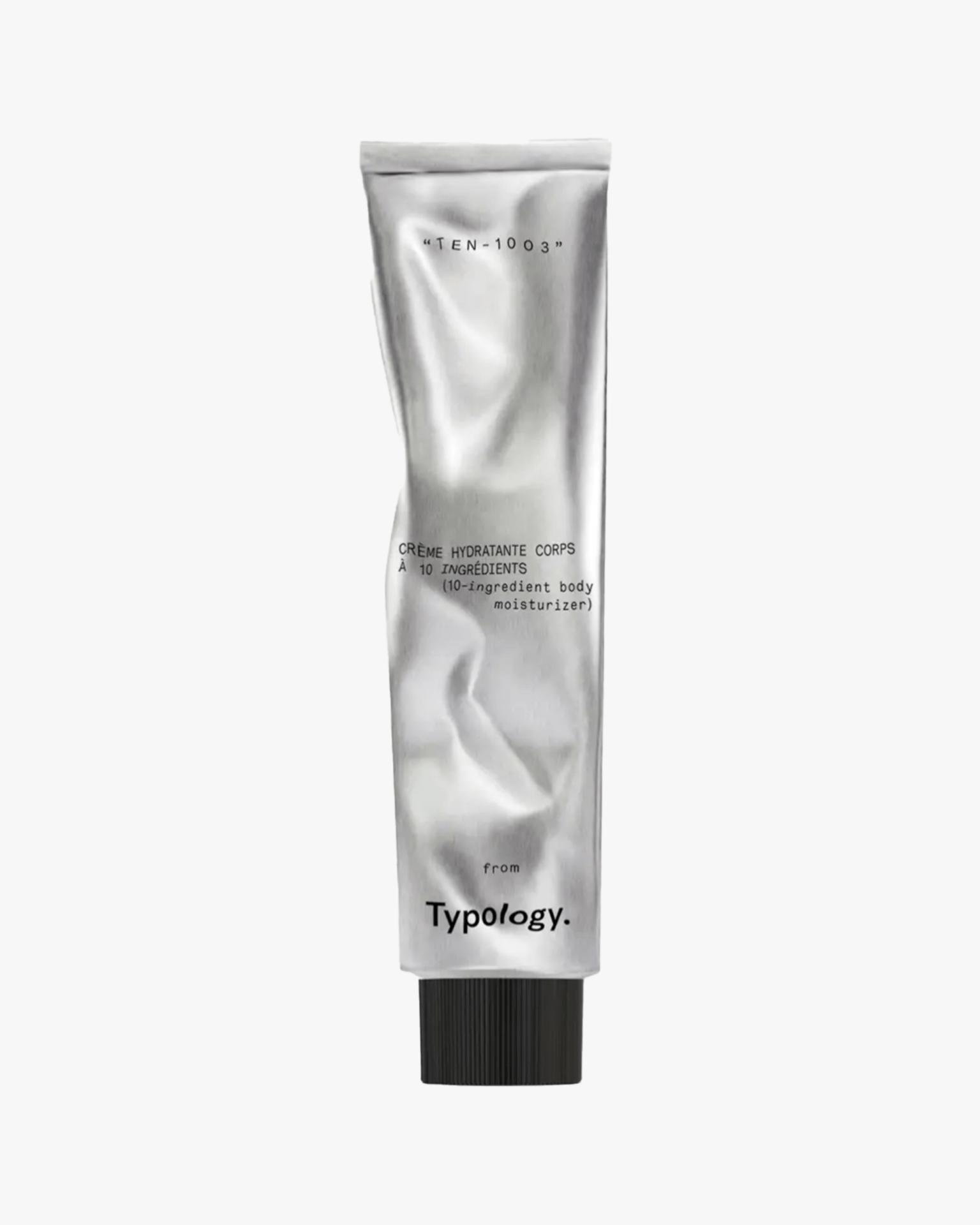 typology creme bottle silver with black cap
