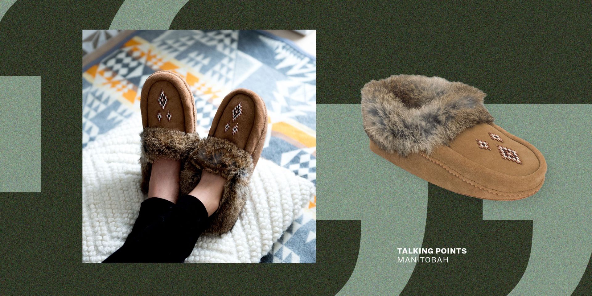 talking points manitobah tiki moccasins