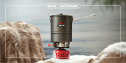 msr reactor stove system sitting on rocks