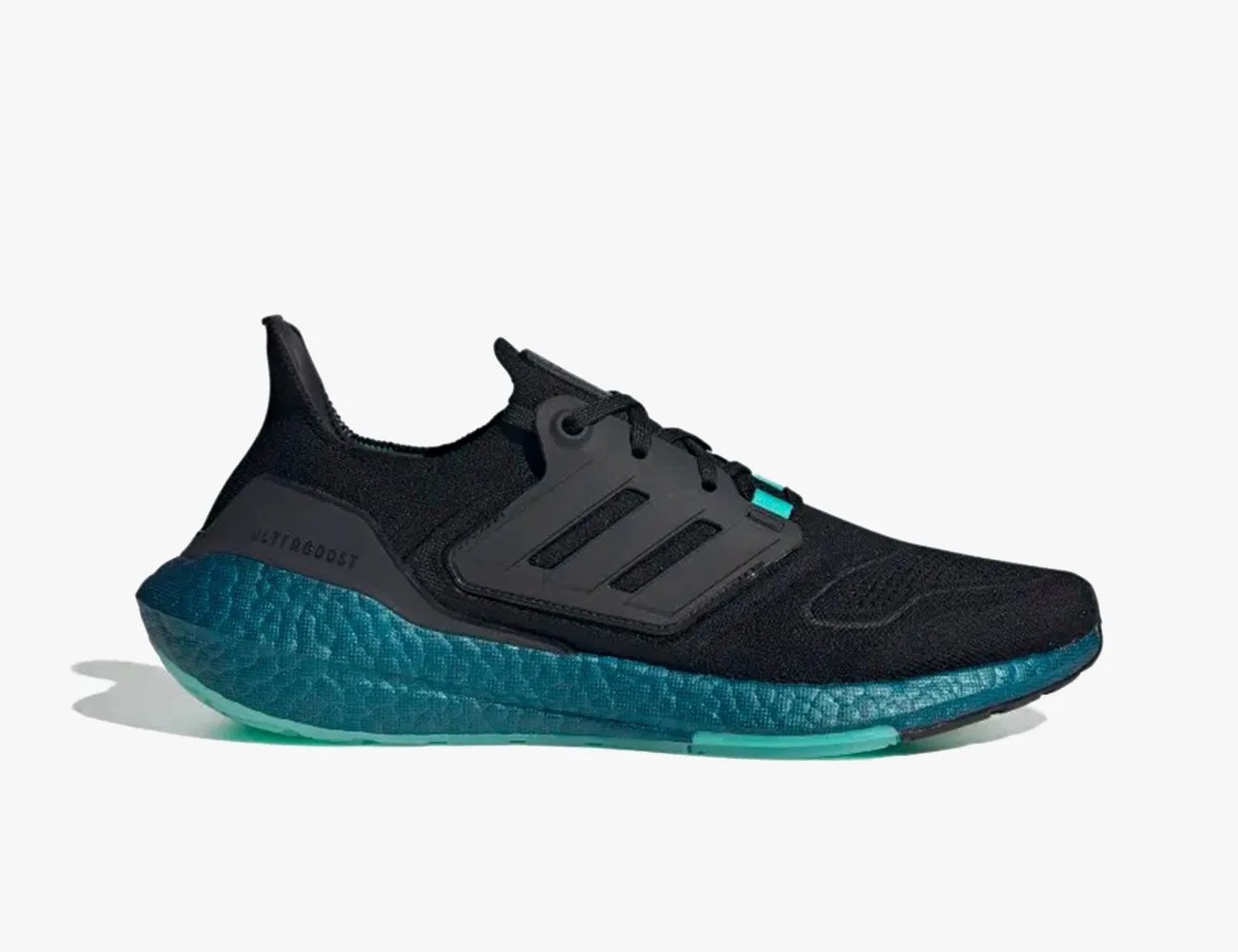black and blue adidas ultra boost 22 gym shoes