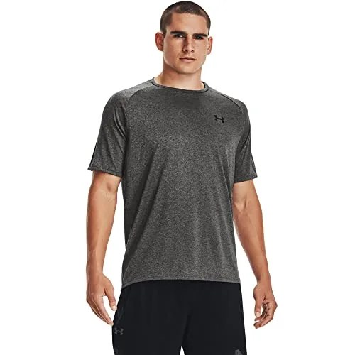 Under Armour Men's Tech 2.0 Short-Sleeve T-Shirt , Carbon Heather (090)/Black , Large