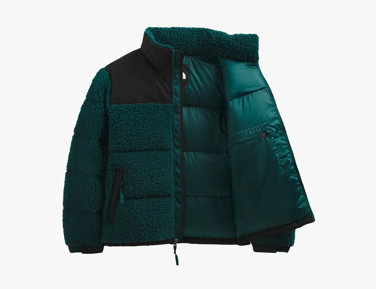 north face nuptse high pile sip up fleece