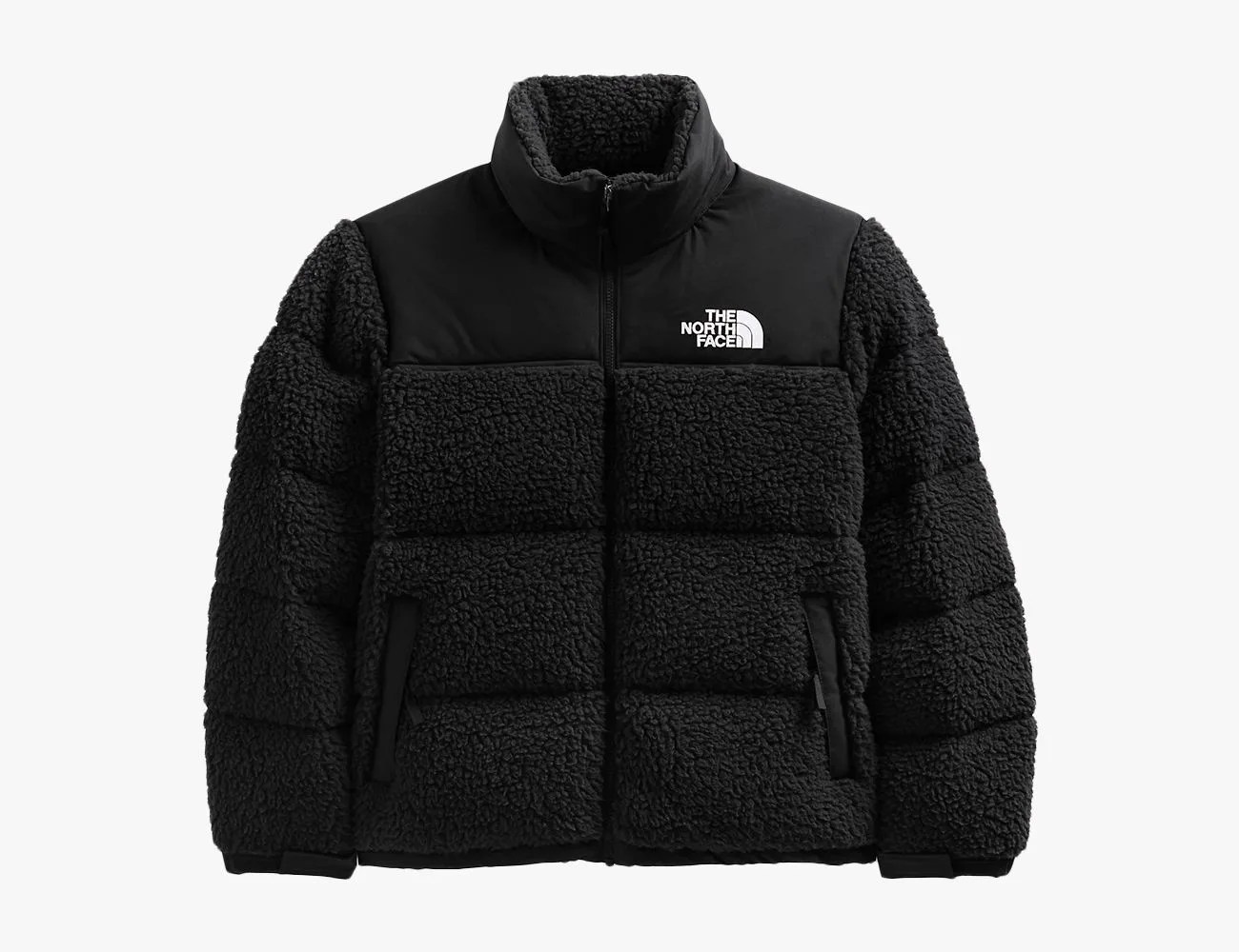 north face nuptse high pile sip up fleece