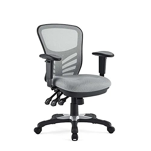 modway eei 757 gry articulate ergonomic mesh office chair in gray