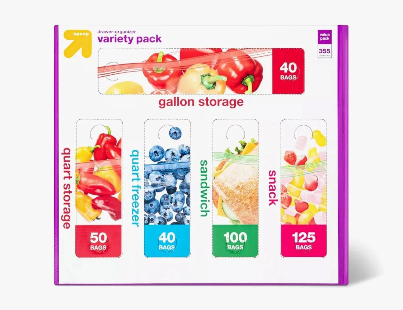 Up & Up Food Storage Bags Variety Pack