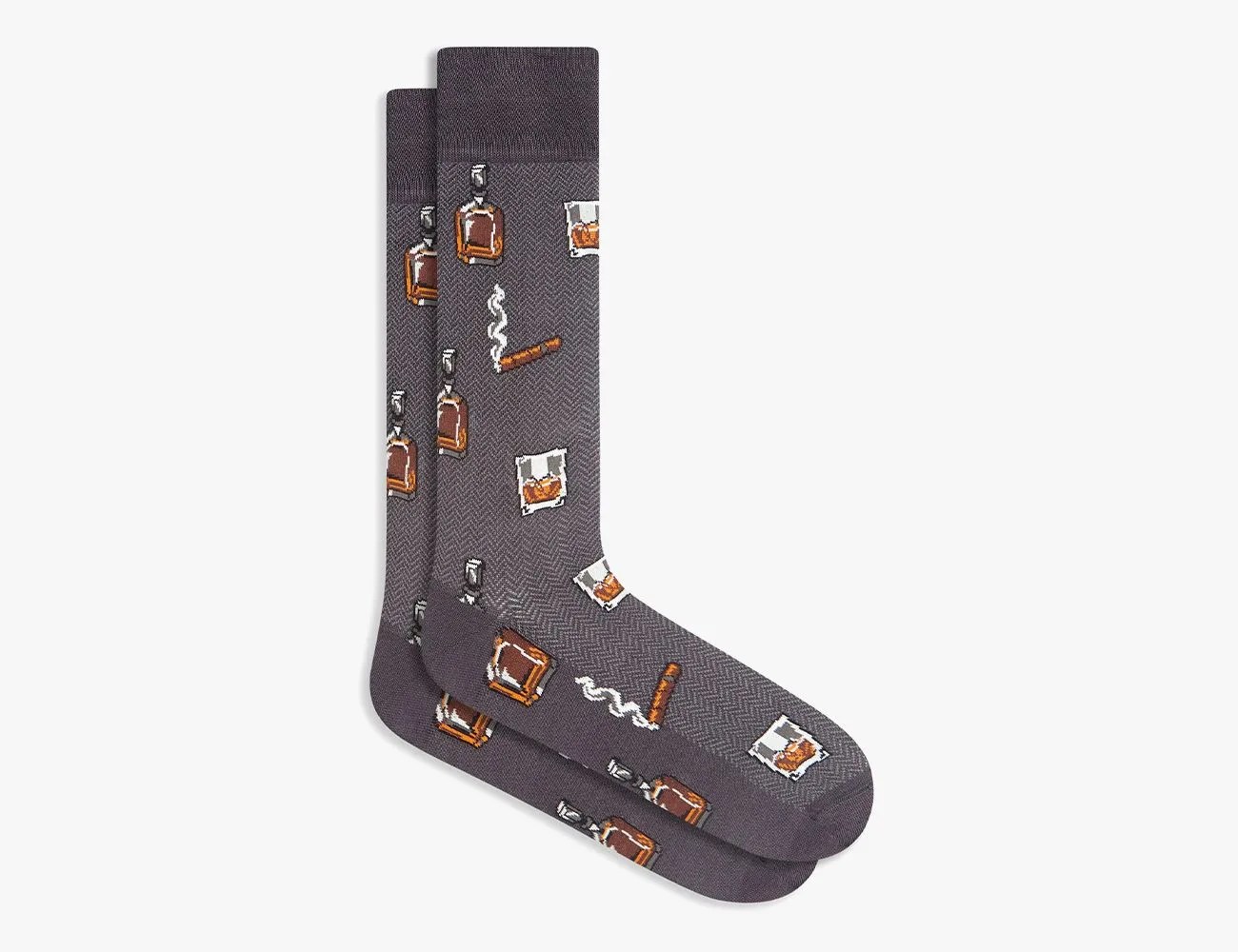 Bugatchi Cigar Lounge Pattern Dress Socks