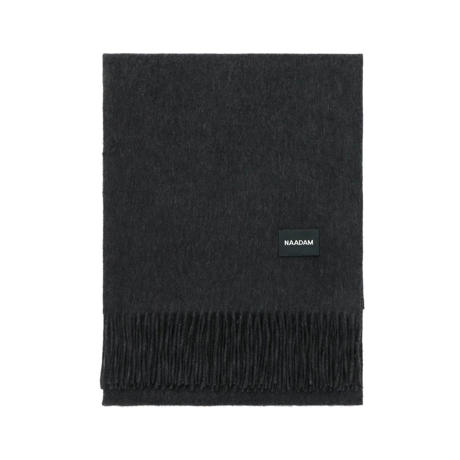 cashmere solid scarf in smoke