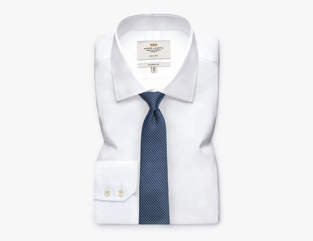 Hawes and Curtis 2 Tone Squares Print Tie