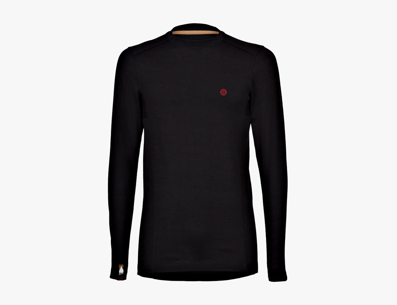 Kora Outdoor Yushu LS Crew in black on a white background