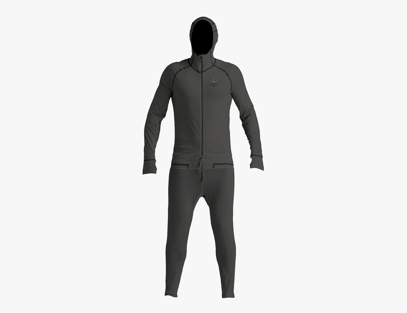 Airblaster Merino Wool Ninja Suit in grey on a white background