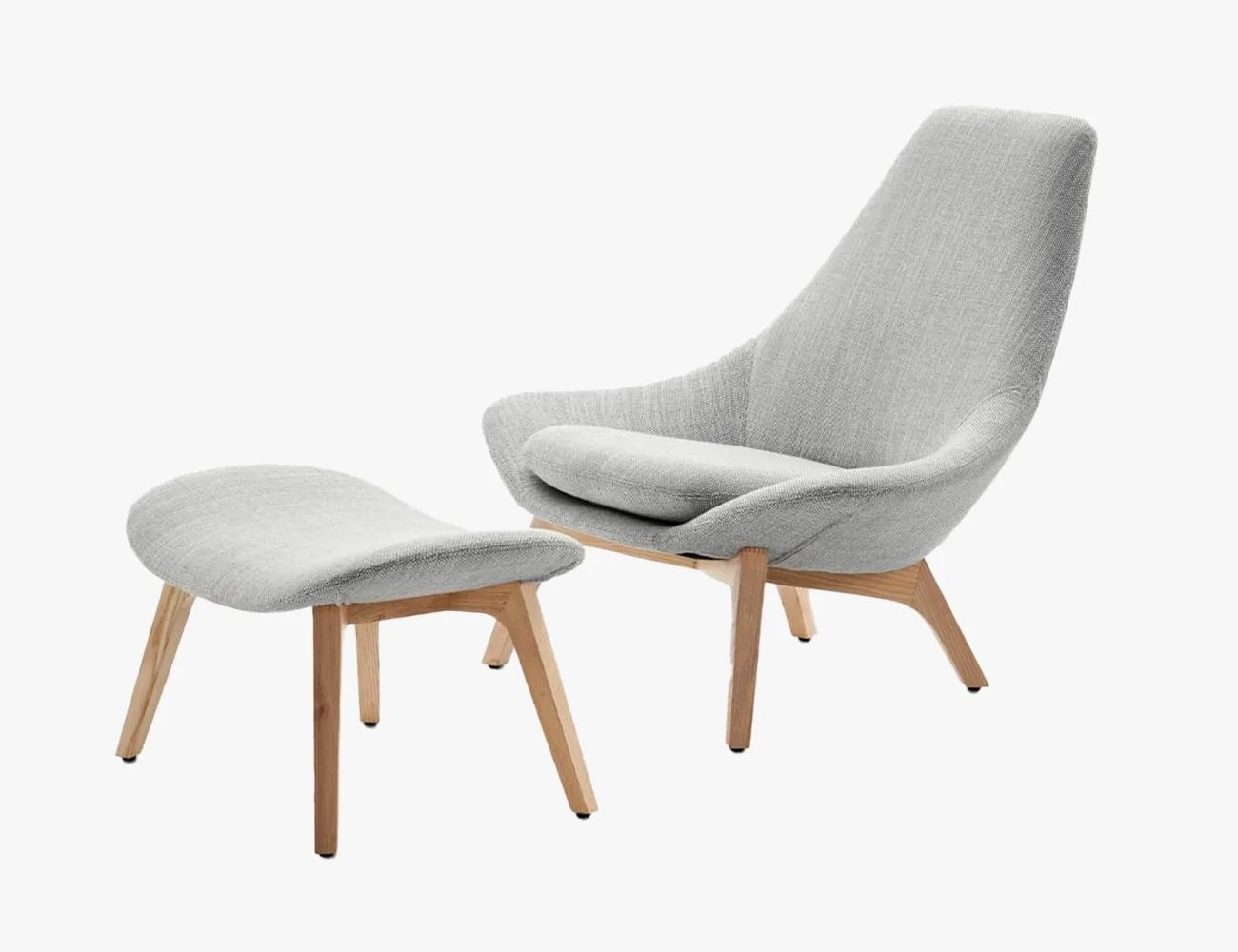 Castlery Gable High Armchair & Ottoman Set