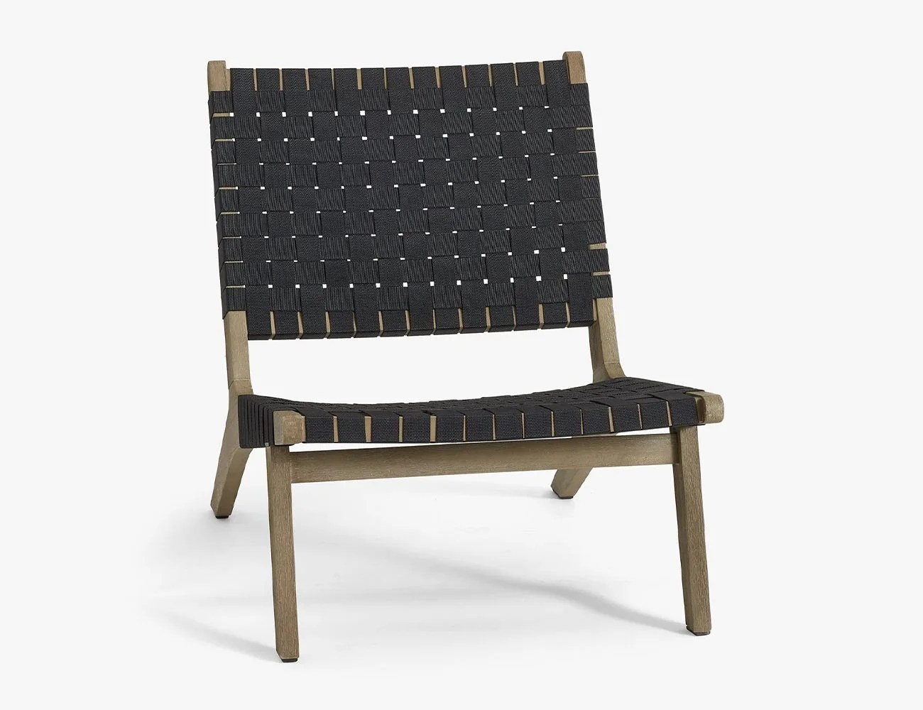Pottery Barn Abbott Indoor/Outdoor FSC Acacia Woven Lounge Chair