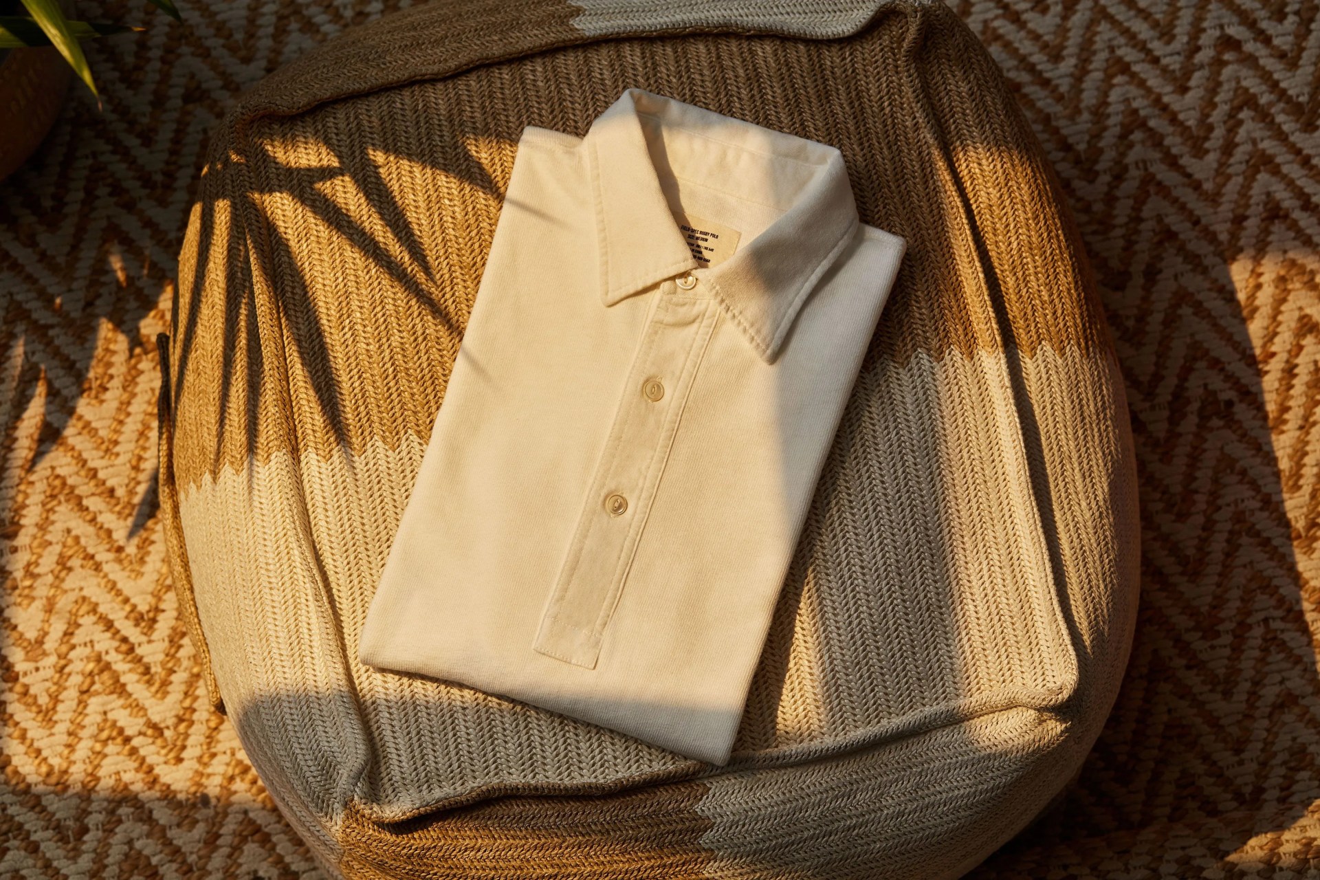 sueded cotton polo