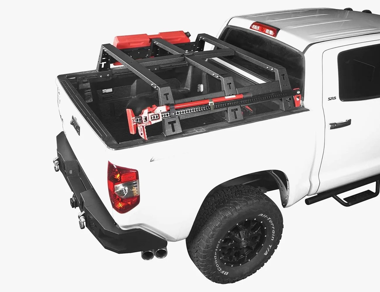 Hooke Road Tundra Bed Rack Mount MAX 13" High Crossbar Rails Cargo Carrier for 2014-2021 Tundra Regular | Double Cab | Crewmax Pickup Truck