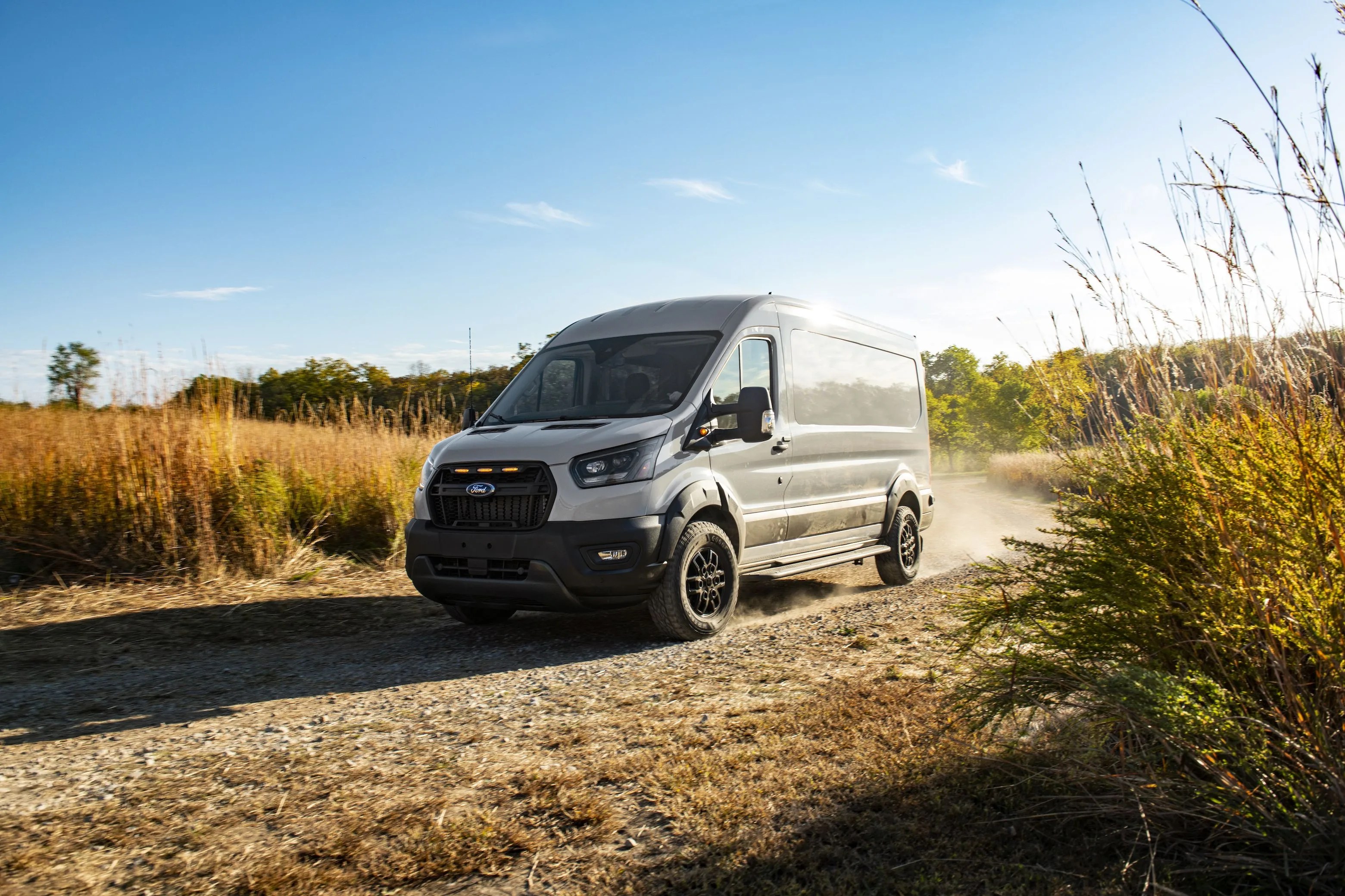 ford transit trail on a trail