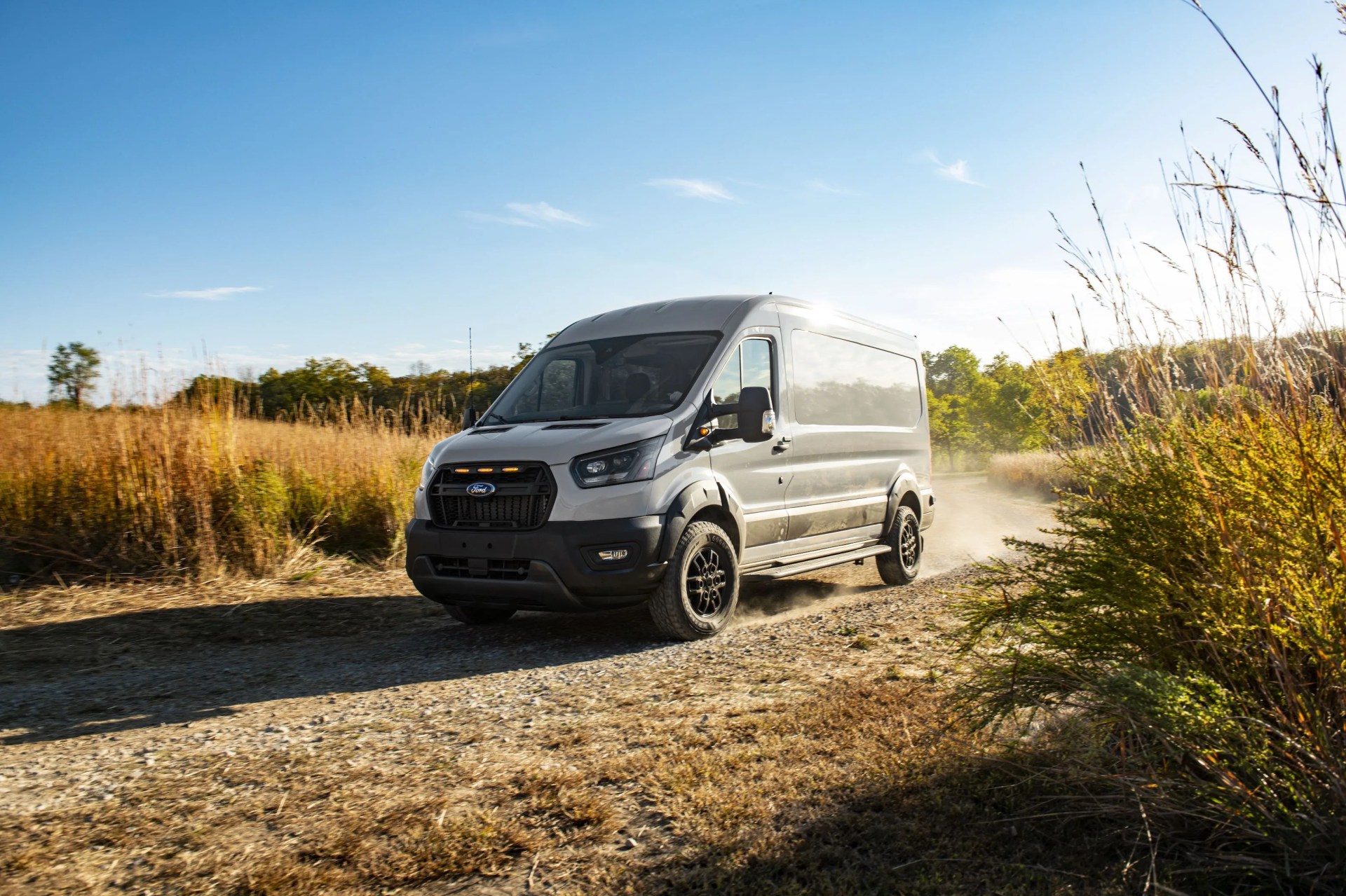 ford transit trail on a trail