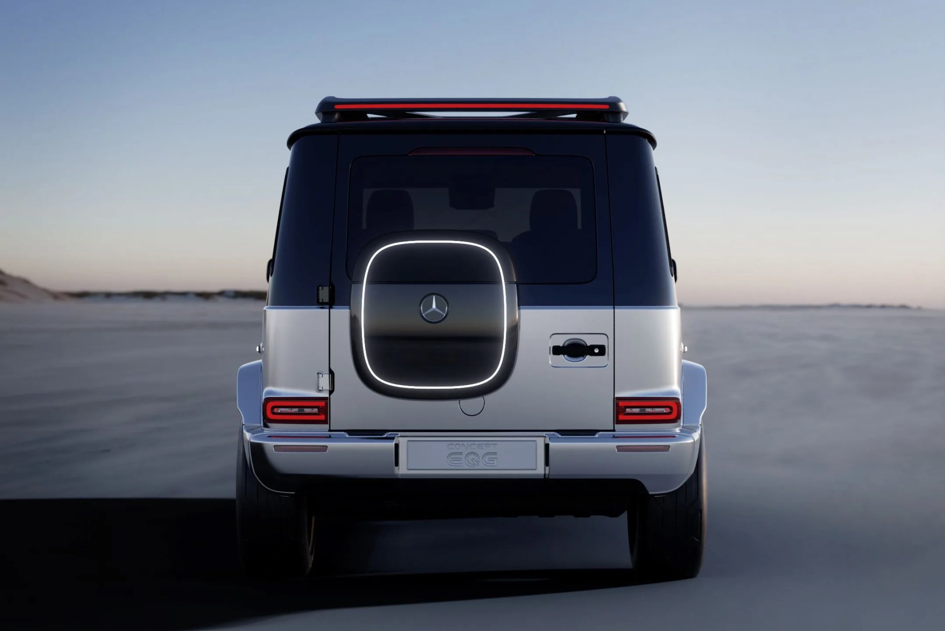 mercedes benz eqg from the rear