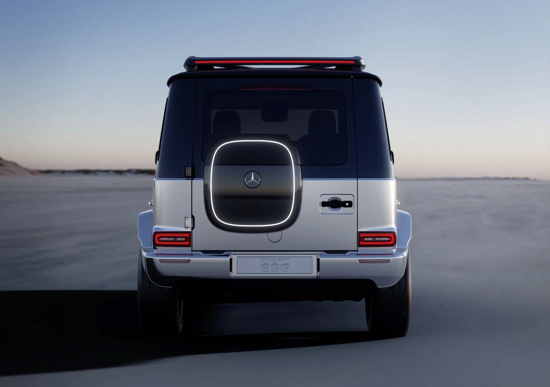 mercedes benz eqg from the rear