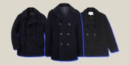 collage of three peacoats