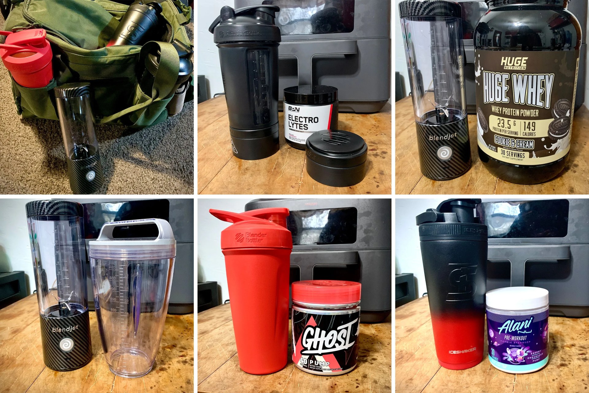 collage of shaker bottles