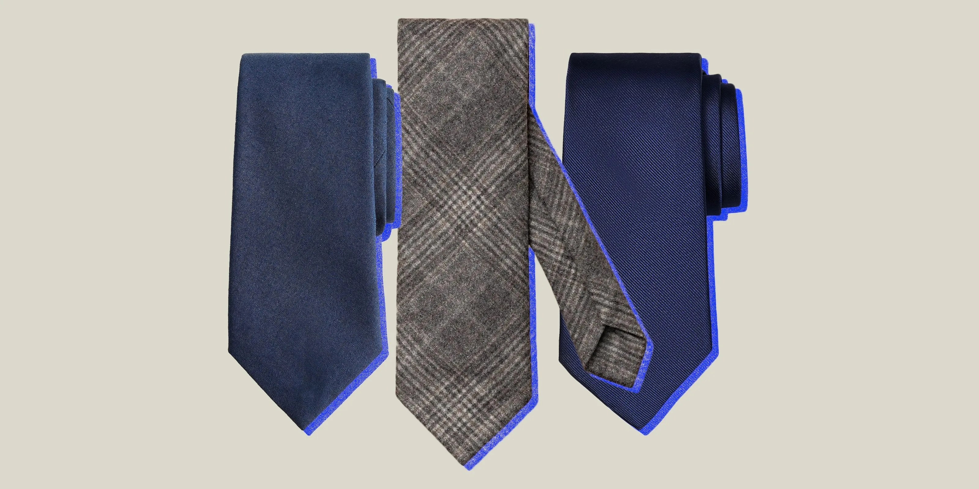 collage of three ties