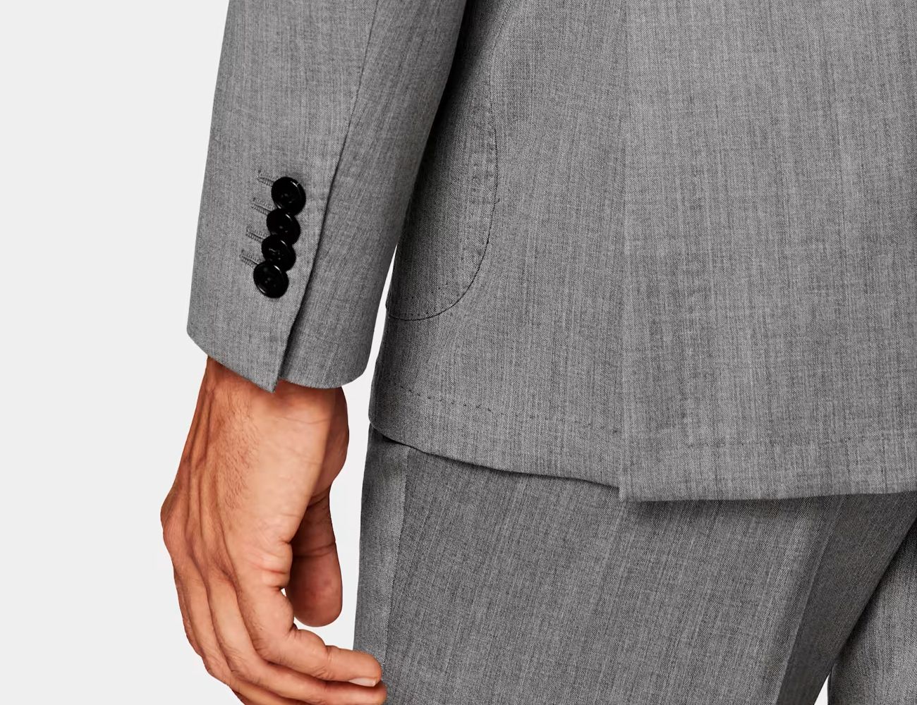 buttons custom suit close up