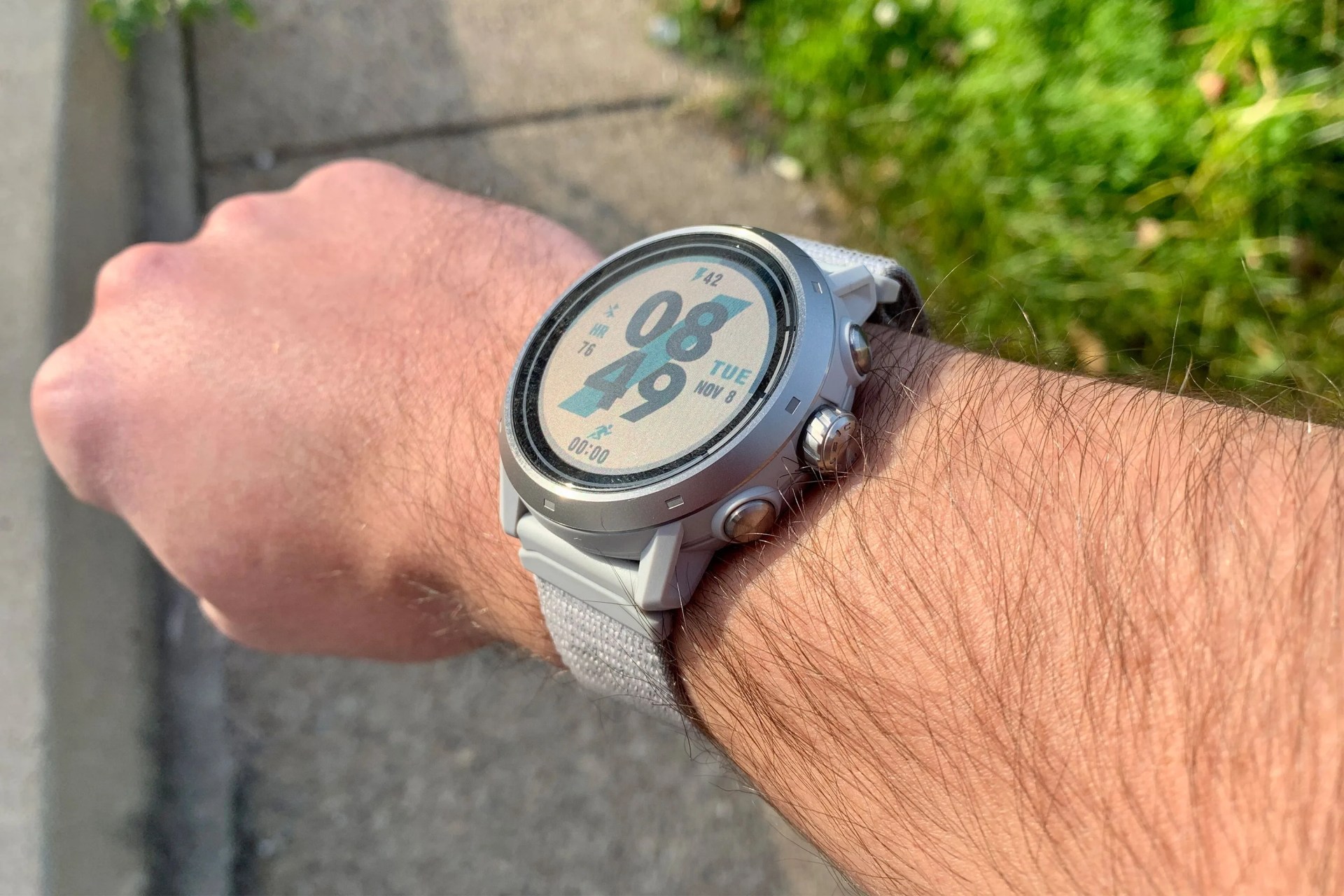 man wearing a coros watch