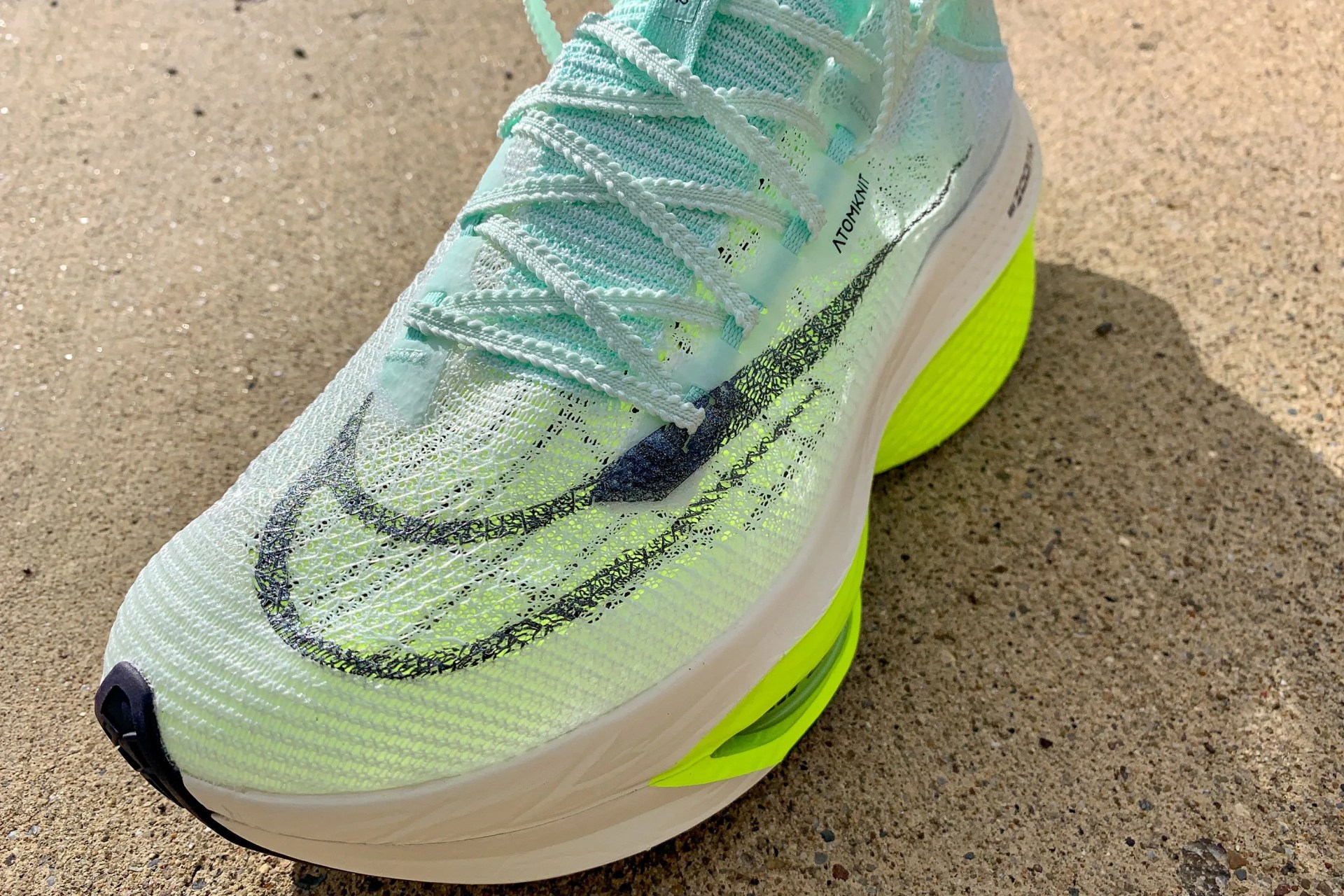 front of a nike shoe