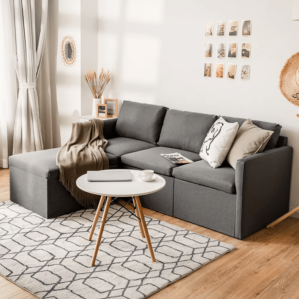 costway convertible sectional sofa