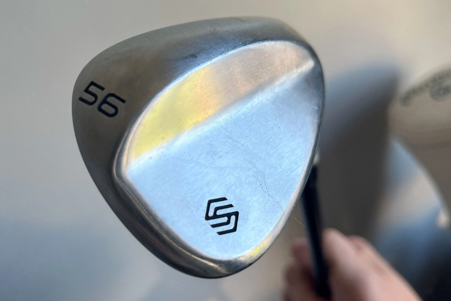 close up of a golf club