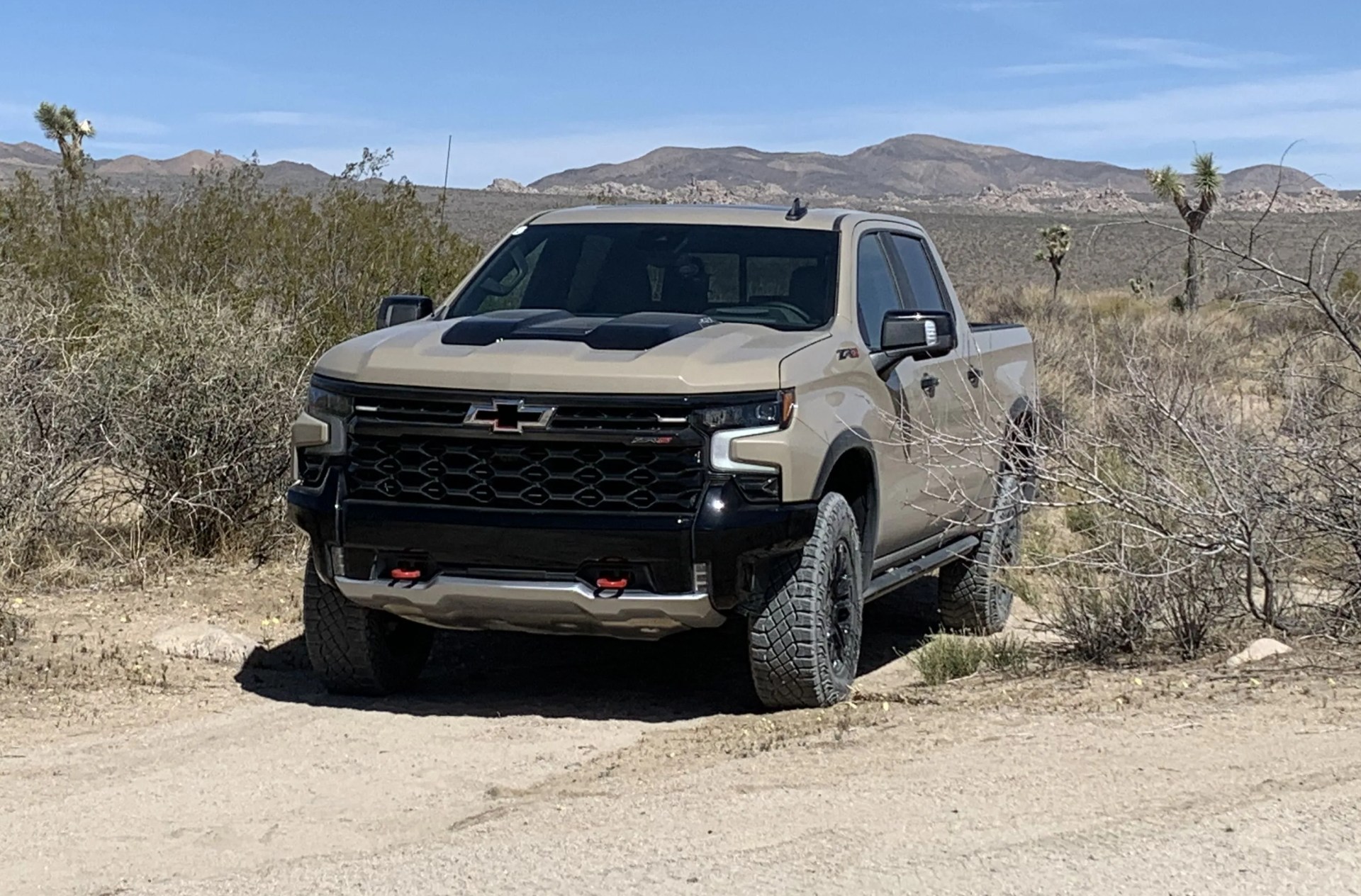 chevy silverado zr2 in joshua tree national park