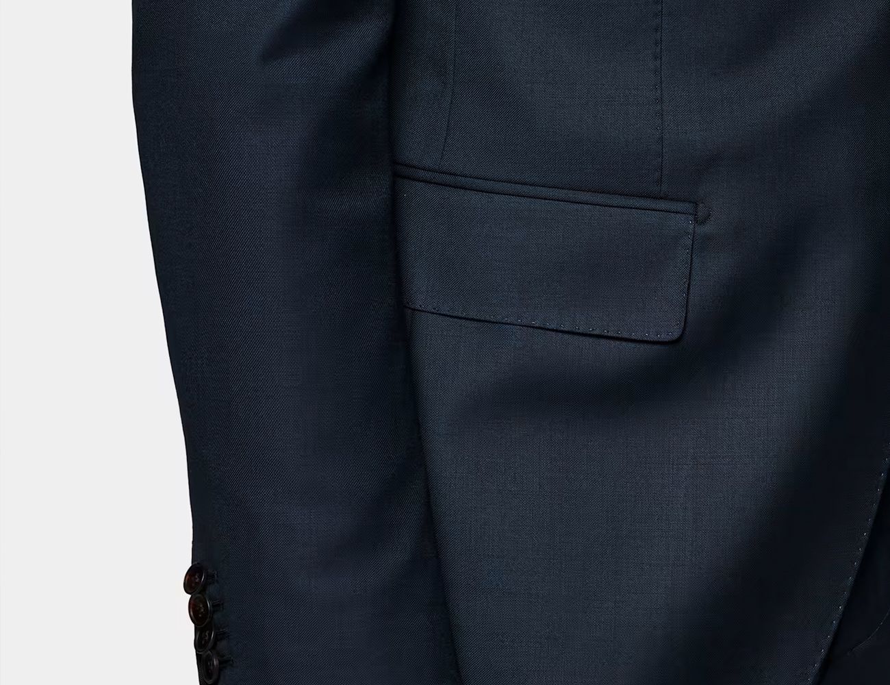 suit jacket pocket close up