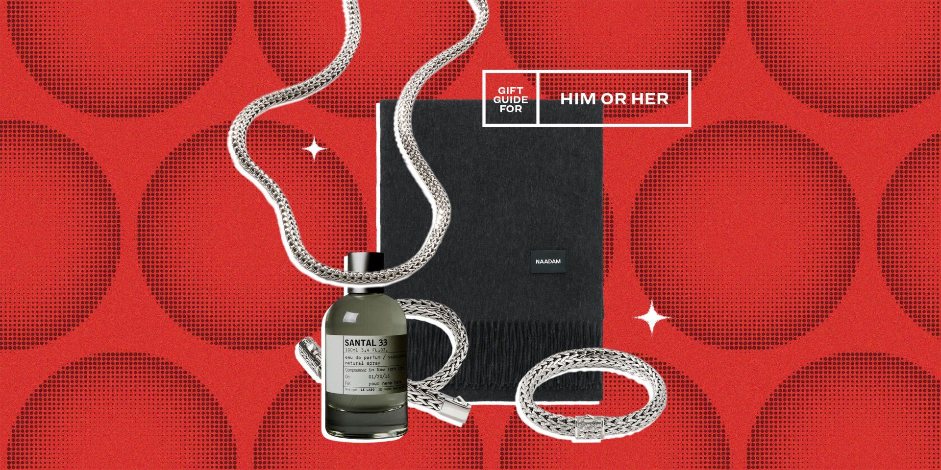 gift guide for him or her john hardy jewelry and santal 33 perfume and scarf