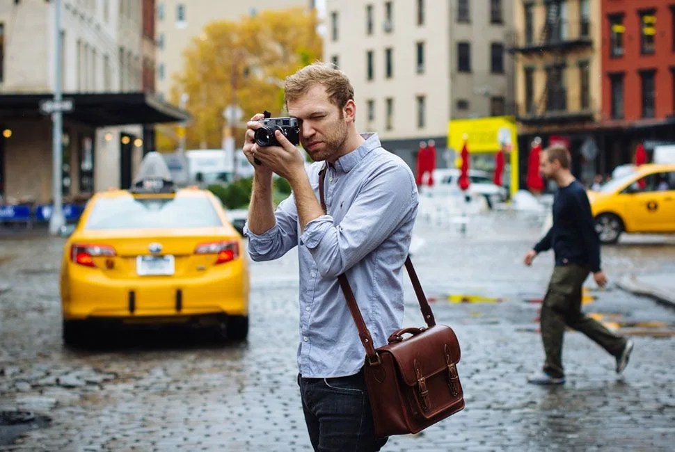 man taking photo