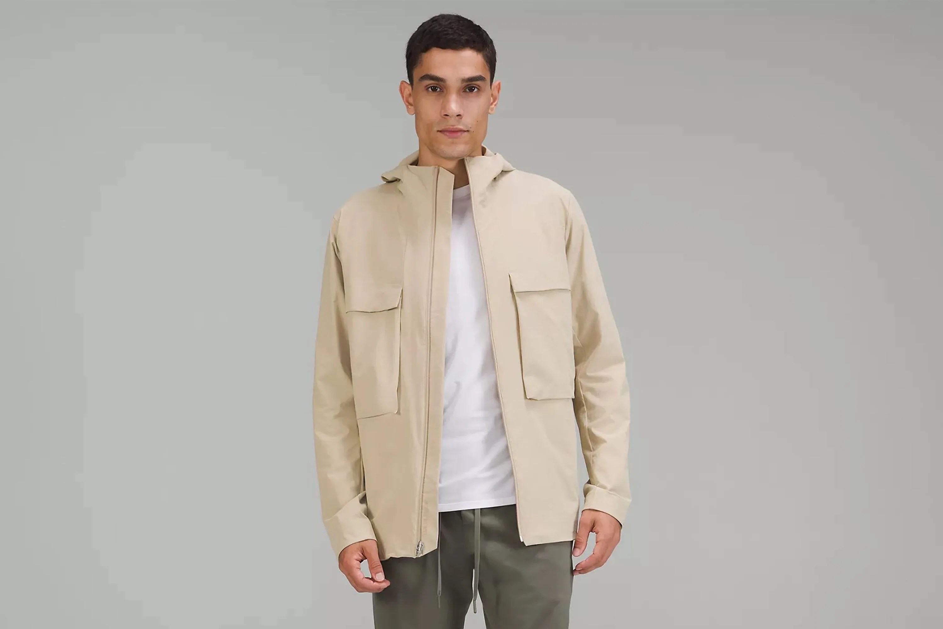 man wearing a lululemon jacket