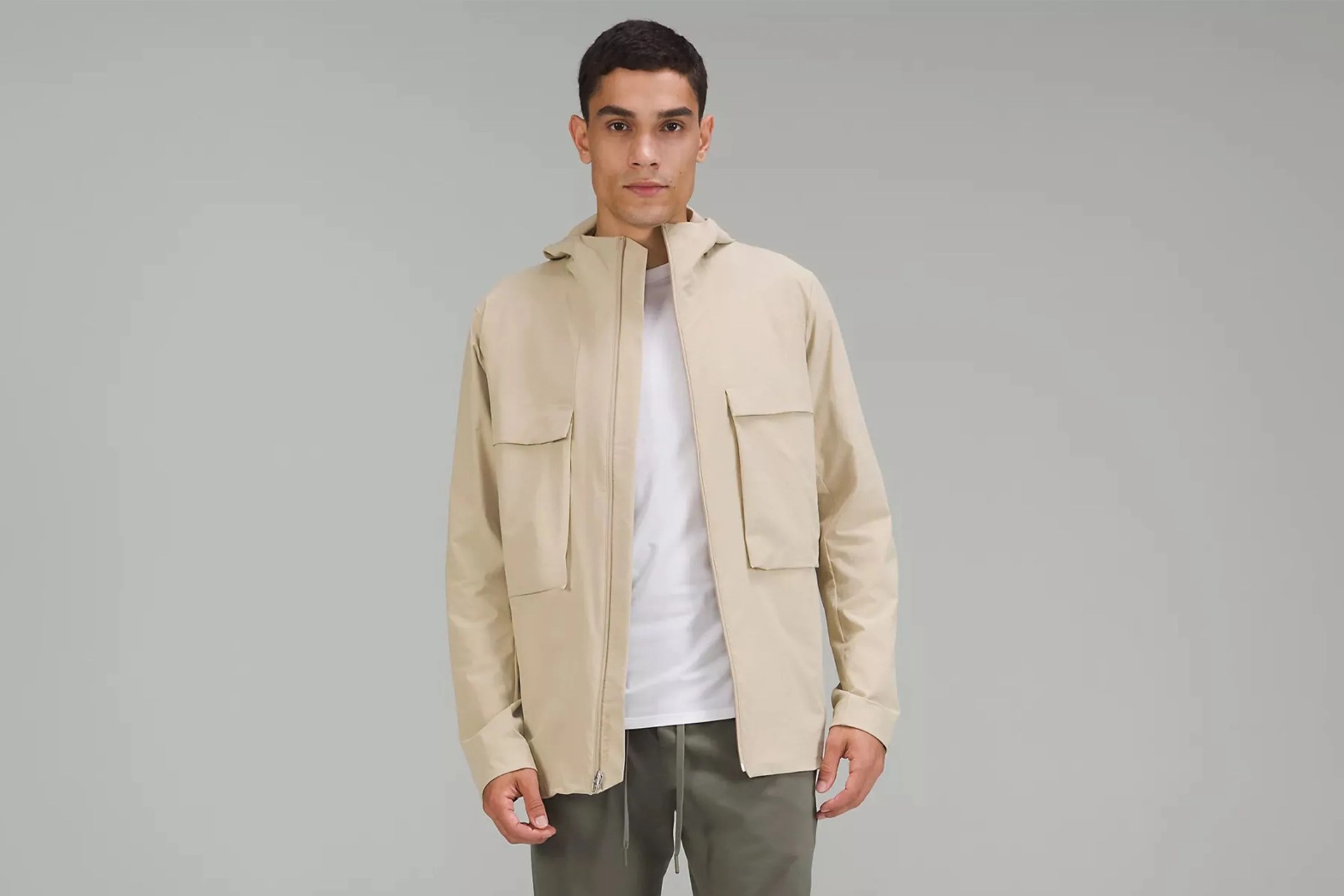 man wearing a lululemon jacket