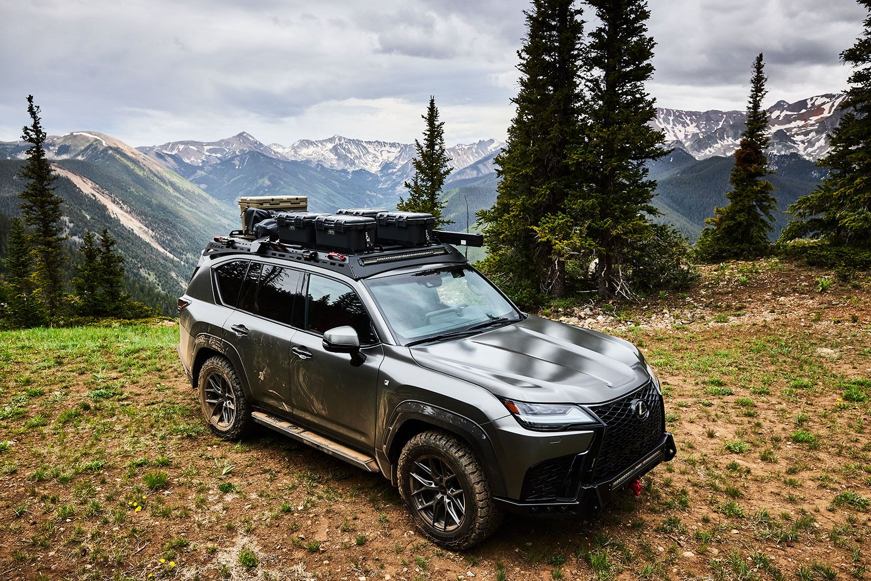 lexus lx 600 alpine lifestyle concept rendered in the mountains