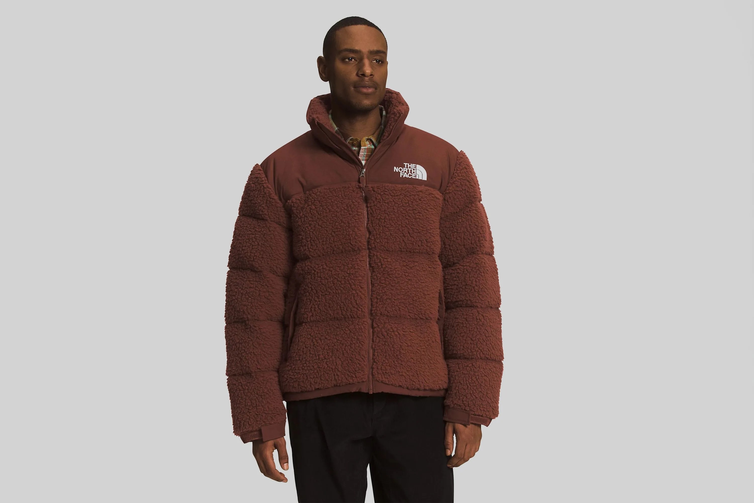 north face nuptse high pile sip up fleece