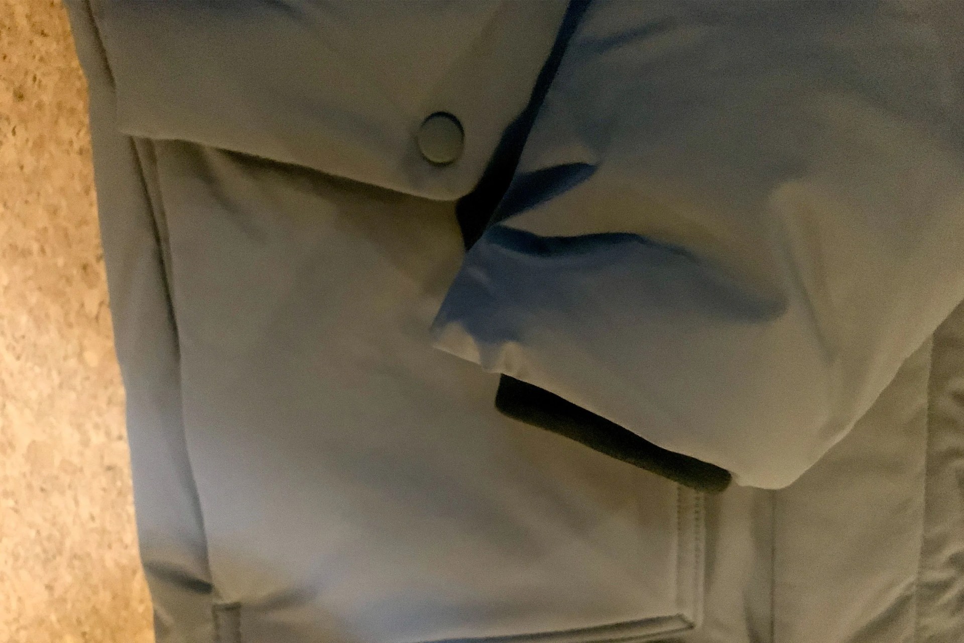 pocket and sleeve on a ten thousand insulated jacket