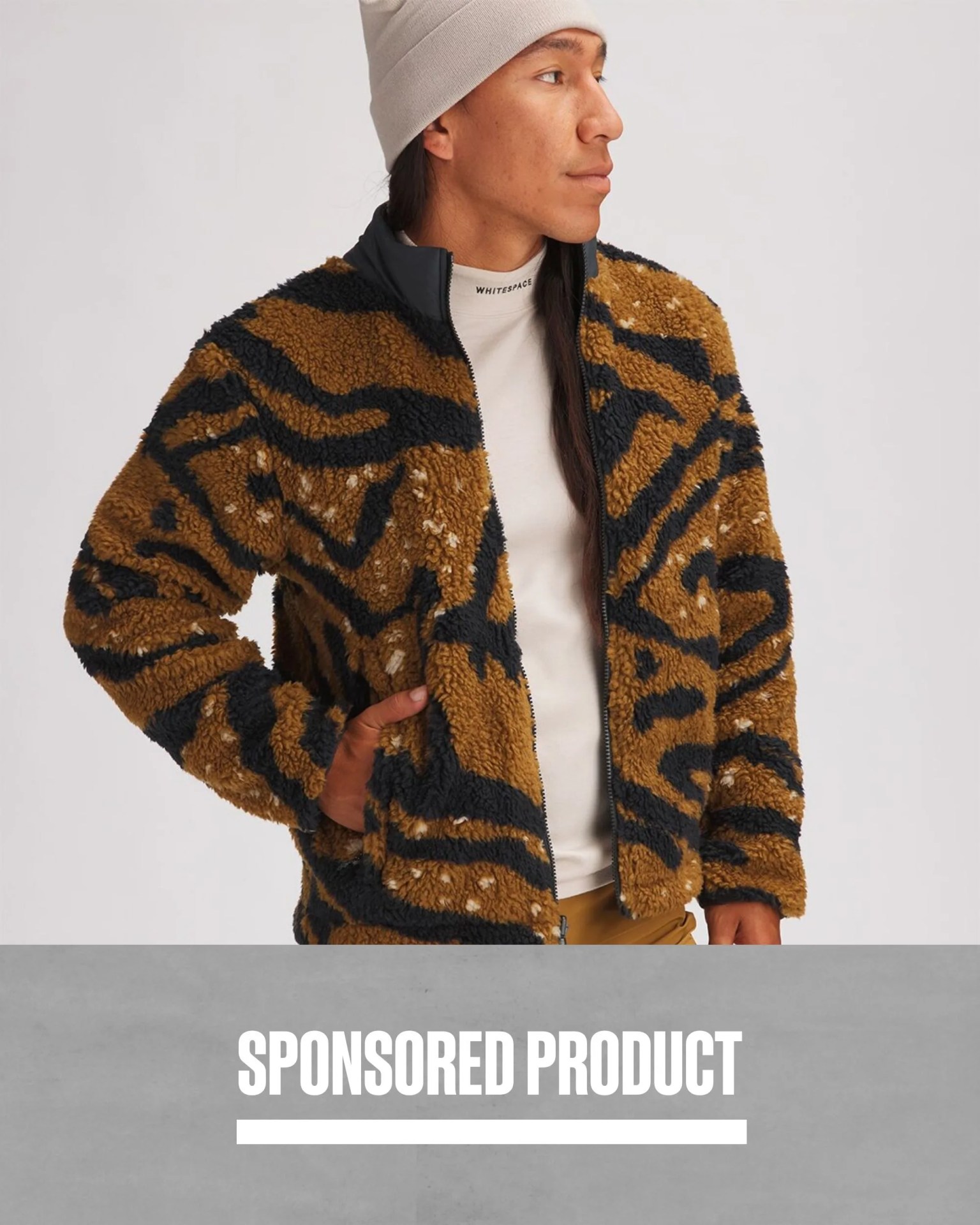 sponsored product man wearing whitespace men's performance 3 in 1 sherpa jacket